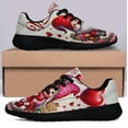 thumbnail image 3 of Valentine's Day Gnome Couple Shoes Sneakers Black Size 10, 3 of 7