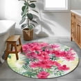 thumbnail image 4 of Rectangle Rug 3ft Area Rug, Summer Watercolor Wildflower Leaf Area Rugs for Living Room Bedroom, Green Tropical Leaves Floor Mat Non-Slip Non-Shedding Carpet Indoor Accent Rugs, 4 of 9