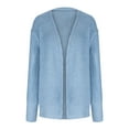 thumbnail image 4 of Lovskoo Cardigan Sweaters for Women Long Sleeve Open Front Casual Lightweight Soft Knit Cardigan Sweater Outerwear Sky Blue, 4 of 8