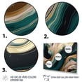 thumbnail image 3 of Designart "Gold And Green Marbled Euphoria III" Abstract Marble Wall Art For Bathroom, 3 of 5