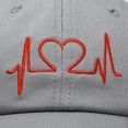 thumbnail image 4 of DALIX Heartbeat RN Nurse Hat EKG Baseball Cap Medical Fitness in Gray, 4 of 6