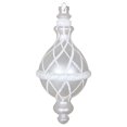 thumbnail image 1 of Vickerman MT198811D 10 in. White Candy Glitter Net Drop Ornament, 1 of 1