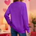 thumbnail image 5 of Xdegoge Valentine Long Sleeve Sweatshirts for Women Heart Lip Graphic Oversized Sweatshirt Crewneck Pullover Dressy Casual Tops, 5 of 9