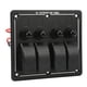 thumbnail image 4 of Panel De Interruptor Basculante De 4 Bandas De 12 A 24 V, Panel De Interruptor De Palanca De Encendido Y Apagado IP66 A Prueba De Agua Con Indicador LED Para Automóviles, Vehículos Recreativos, Motoci, 4 of 14