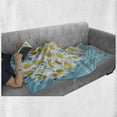 thumbnail image 6 of Yellow and Blue Soft Flannel Fleece Throw Blanket, Heart Shaped Daisy Flowers Romantic Lovers Chamomile Blossoms Print, Cozy Plush for Indoor and Outdoor Use, 60" x 80", Sky Blue White, by Ambesonne, 6 of 6