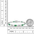 thumbnail image 6 of Gem Stone King 3.20 Cttw 925 Sterling Silver Green Nano Emerald Tennis Bracelet for Women | Gemstone May Birthstone | Oval 6X4MM | 7 inch, 6 of 6