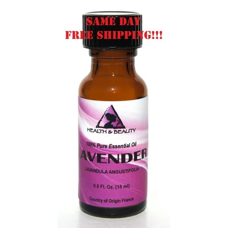LAVENDER ESSENTIAL OIL AROMATHERAPY 100% PURE NATURAL GLASS BOTTLE 0.5 OZ, 15 ml