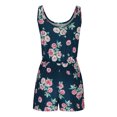 thumbnail image 6 of Summer Jumpsuits for Women Casual Comfy Round Neck Sleeveless Tank Tops Drawstring Shorts Rompers with Pockets, 6 of 6