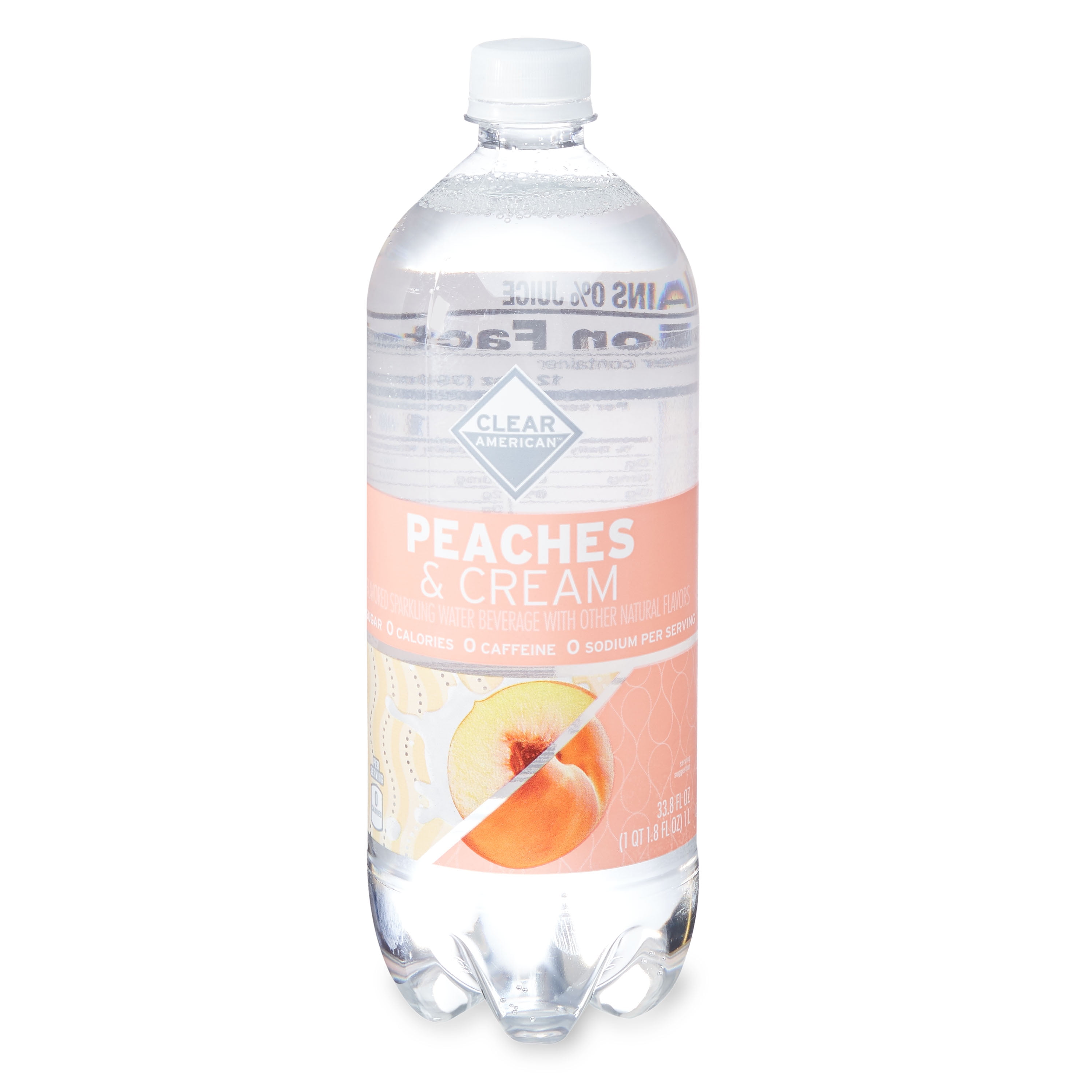 Clear American Sparkling Water, Peaches & Cream, 33.8 fl oz, 12 Count