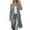 Grey, variant on Womens Casual Long Sleeve Draped Open Front Knit Pockets Long Cardigan Jackets Sweater