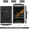 thumbnail image 6 of Dteck Case for Samsung Galaxy Tab S8 Ultra 14.6-inch,Heavy Duty Armor Rugged Case Shockproof Rubber 3-Layer Protection Handle Kickstand Shoulder Strap for Galaxy Tab S8 Ultra 14.6" X900 X906,Black, 6 of 11