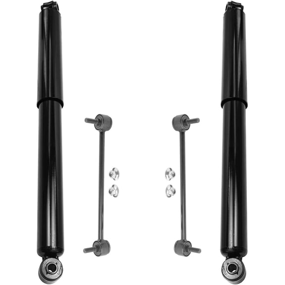 Detroit Axle - RWD Rear Shock Absorbers 315mm Sway Bar End Links Replacement for 2017 2018 Ford F-350 Super Duty Cab & Chassis - 4pc Set