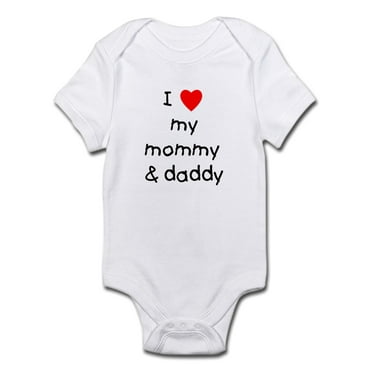 Cafepress I Love My Mommy Daddy Infant Bodysuit Baby Light Bodysuit Walmart Com