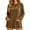 Brown, variant on NominalSnug Women's Velvet Long Sleeve Tunic Top Casual Crew Neck Loose‑Fit Shirt With Front Pockets