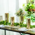"Glasseam 24pk Gold Mercury Glass Cylinder Vases, 7.8"" & 10