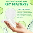 thumbnail image 3 of Makeup Remover Wipes Single Individually Wrapped Face Cleanse Wipes 40 Count Makeup Wipes, 3 of 7