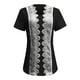 thumbnail image 5 of Sudadera de lactancia,Camisa informal de manga corta con botones para mujer, cuello en V, mezcla de poliéster y elastano suave, corte holgado para uso diario, sopatenor, 5 of 9