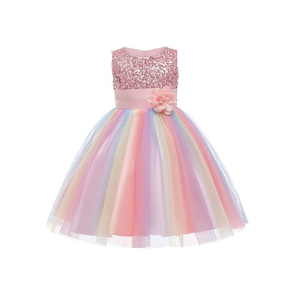 Aunavey Baby Toddler Girls Tulle Tutu Dress Birthday Party Wedding Christmas Dress Princess Dress