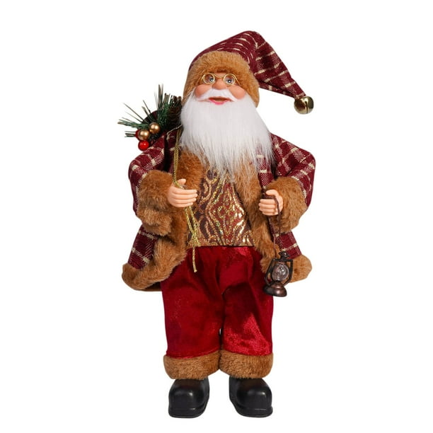 Muñeco de Papá Noel de 12 pulgadas, y de pie, para decoración de ventanas.