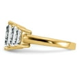 thumbnail image 4 of 14k Yellow Gold Octagon Radiant Three Stone Engagement Ring Moissanite Size 5.5, 4 of 7