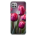 thumbnail image 1 of MUNDAZE Motorola One 5G Pink Tulip Étui de Protection Hybride Transparent Antichoc à Fleurs, 1 of 6