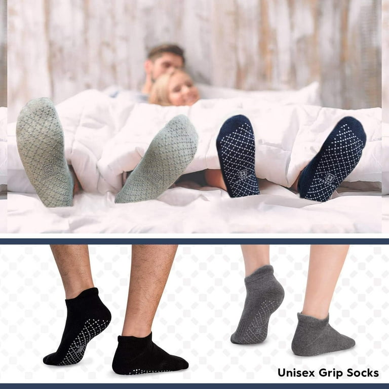 unenow Unisex Non Slip grip Socks with cushion for Yoga, Pilates