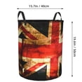 thumbnail image 4 of DouZhe Waterproof Collapsible Large Laundry Baskets, Banner England Flag Prints Circular Hamper with Handles, 4 of 7