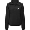 thumbnail image 2 of Women's Levelwear Black Atlanta Braves Camden Insignia 2.0 Quarter-Zip Top, 2 of 3