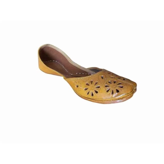 Women Traditional Shoes Handmade Indian Loafers Jutties Ballet Mojaries US 5.5