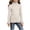 Beige, variant on Girls Fall Winter Sweaters Classic Mock Neck Ribbed Knit Tops Casual Long Sleeve Pullover T Shirts Essential Warm Base Layer for Daily Outdoor Play School Wear
