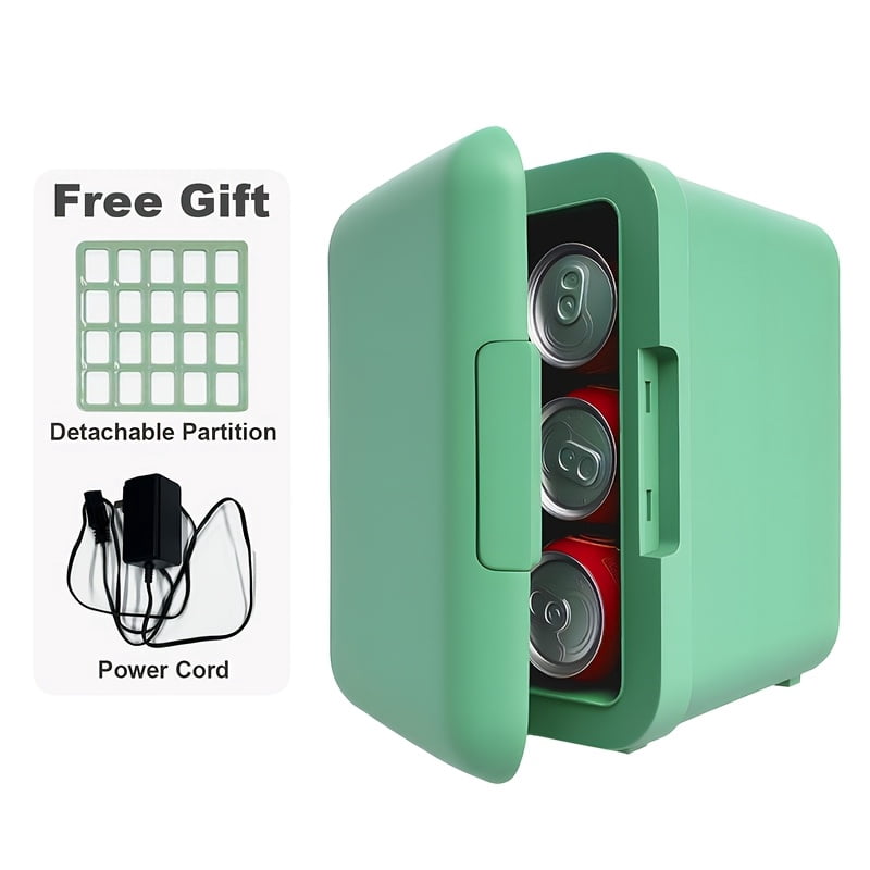 Mini Refrigerator Portable Thermoelectric 4-liter Cooler and Heater, Suitable for Skin Care and Beauty. Refrigerator for Home/personal, Room/office/car, Christmas Gift, Gift