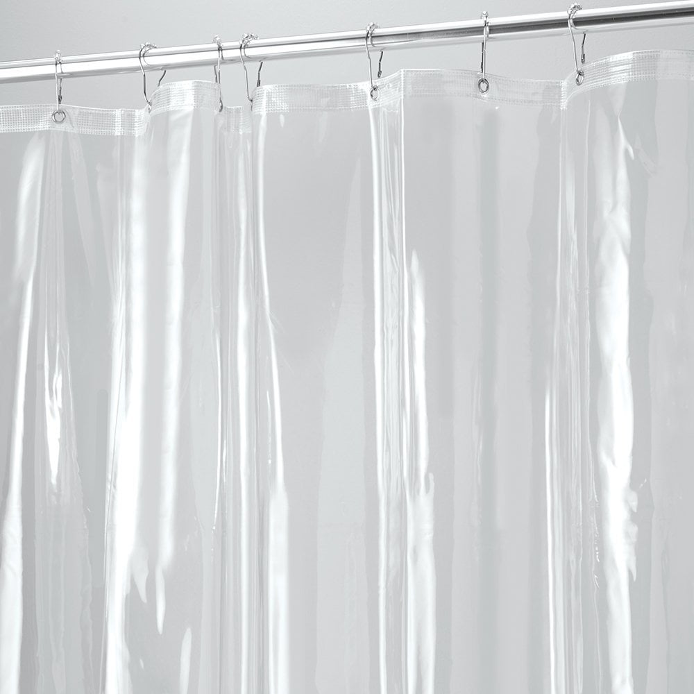 Soft Non-Toxic PEVA Shower Curtain Liner w/ magnets Eco-Friendly Mildew Resist