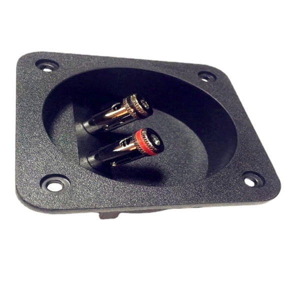 2 Way Terminals Cup Connectors for Speakers Box Subwoofer Banana Terminals Square Screw Type Black Color Speakers
