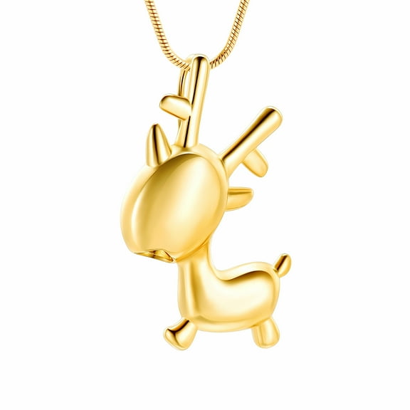 Cute Deer Cremation Jewelry for Ashes Holder Urn Necklace Lockets for Ashes of Loved One Pendent for Ashes and Chain