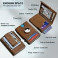 thumbnail image 3 of WL-Men's Magnetic Flip Airtag Leather Rfid Anti-Theft Leather Card Holder Wallet Purse, 3 of 7