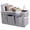 Gray, variant on Bedside Storage Caddy Organizer for Headboards and Bunk Beds, Hanging Organizer Bag with Hooks for Phones, Magazines, Tablets, and More – Dorm Room Storage Solution
