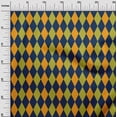 thumbnail image 2 of oneOone Cotton Jersey Navy Blue Fabric Argyle Check Sewing Material Print Fabric By The Yard 58 Inch Wide, 2 of 4