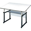 Alvin Table Black Base White Top 36" x 48"