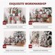 thumbnail image 3 of Letrero de puerta colgante de Navidad, letreros de corona de bienvenida con timbre, decoraciones colgantes de árbol de Navidad para puerta de entrada de vacaciones, decoración de i, 3 of 5