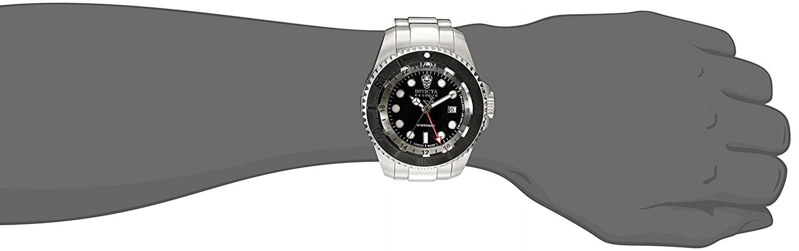Invicta Men's 16966 Reserve Hydromax Black Dial Steel Bracelet GMT