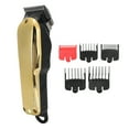 thumbnail image 4 of Cortadora de pelo eléctrica de precisión con enchufe estadounidense, compatible con 100-240 V, recortadora de pelo recargable dorada para hombres, 4 of 8