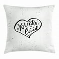 thumbnail image 1 of Ambesonne 24" x 24" Black Polyester Decorative Pillow Case, 1 of 2