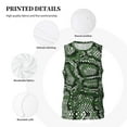 thumbnail image 6 of Easygdp Green Snakeskin Men's Mesh Basketball Jersey Quick Drying Sleeveless Shirts Fitted Muscle Tank Tops Sport Round Neck T-Shirt - X-Large, 6 of 9