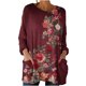 thumbnail image 3 of TaTaai Women’s Vintage Print Long Sleeve Round Neck T Shirts Casual Loose Blouses With Pockets Soft Polyester Tops Fall Spring Daily Street Tees Gift, 3 of 7