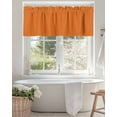 thumbnail image 4 of Orange Valances for Windows Solid Color Valance Rod Pocket Light Filtering Short Window Treatments Curtains for Kitchen Bathroom Living Room Bedroom, 1 Panel, 42 x 18 Inch, 4 of 7