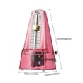 thumbnail image 3 of Transparent Mechanical Metronome with Bell Universal Wind up Metronome with Loud Sound Beat Selection Speed Control for Guitar Piano Violin Drum, 3 of 7