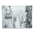 thumbnail image 5 of Fenyluxe Winter Skiing Tapestry, Old Cable Ski Lift in Winter Snow Mountain Wall Tapestry, Winter Christmas Holidays Tapestry Wall Hanging for Bedroom Living Room Dorm Background 40x60inch, 5 of 6