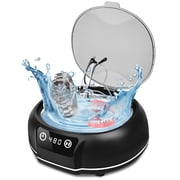 Bokyan Ultrasonic Jewelry Cleaner, 50 kHz Retainers Cleaner Machine 20 Oz Capacity with 304 Stainless Steel for Necklaces, Eyeglasses, Rings, Dentures, Black