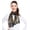 Black, variant on Women's Lightweight Christmas Wreath Printed Silk Feeling Christmas Themed 13" x 60" Scarf