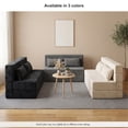 thumbnail image 3 of Oak and Birch Boneless Folding Sofa Bed Floor Couch with Pillow, 3-in-1 Convertible Chaise Lounge & Sleeper, Chenille, Twin, Cream, 3 of 9